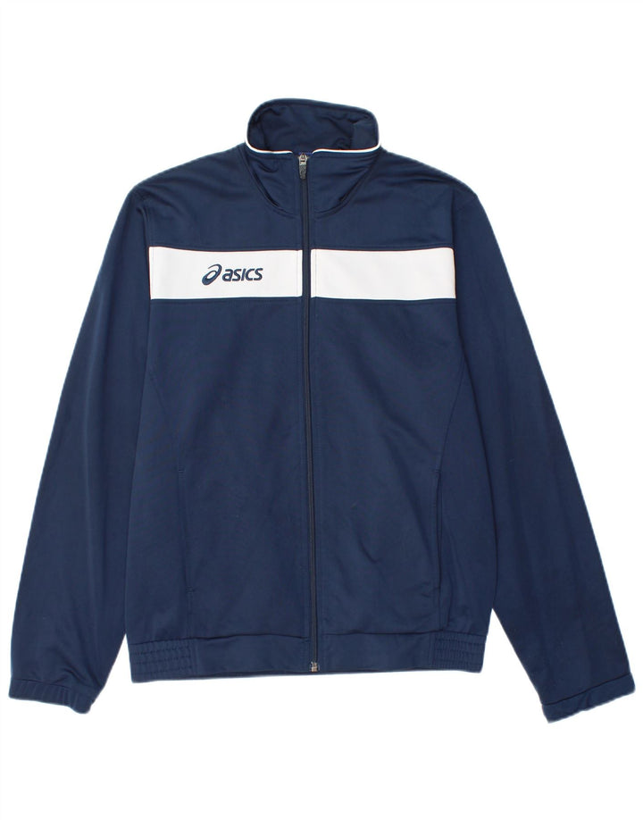 Asics træningsdragt til mænd, topjakke, lille marineblå colourblock polyester