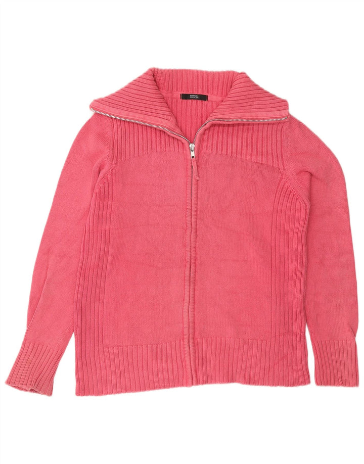 Marks & Spencer Dame Cardigan Sweater UK 16 Large Pink Bomuld