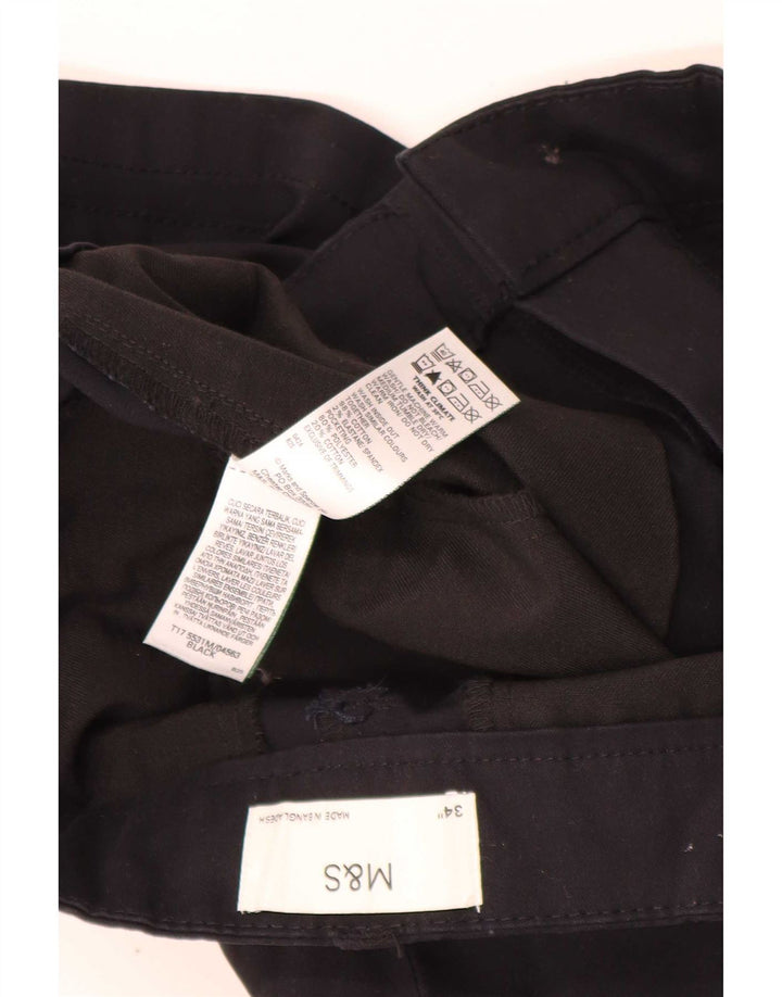 Marks & Spencer Herre Cargo Shorts W34 Large Black Bomuld