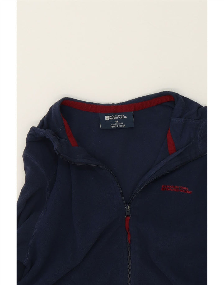 MOUNTAIN WAREHOUSE Mens Hooded Fleece Jacket UK 38 Medium Navy Blue Vintage Mountain Warehouse and Second-Hand Mountain Warehouse from Messina Hembry 