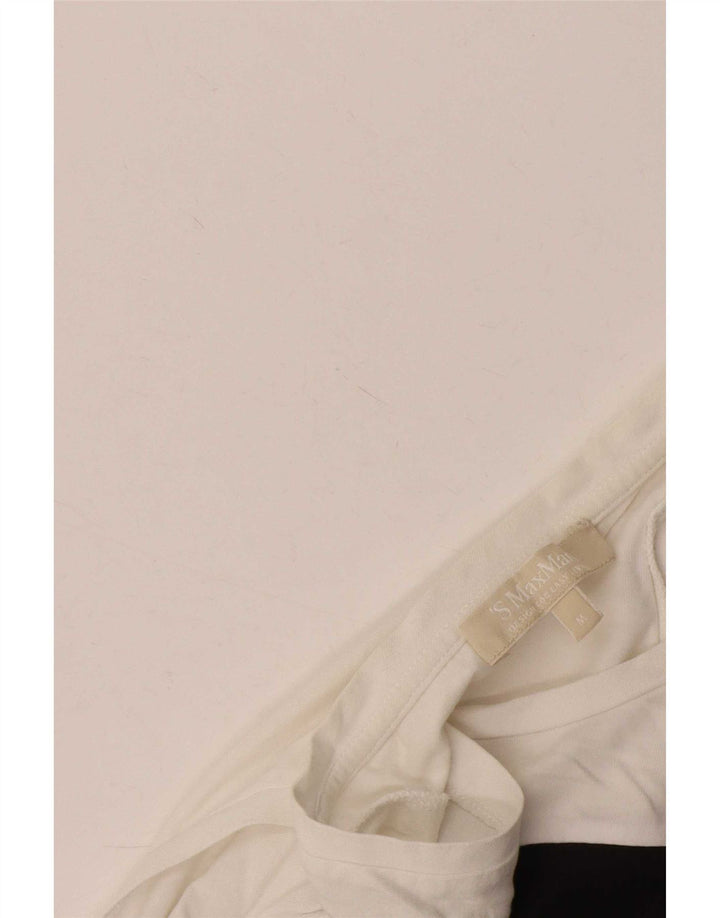 Max Mara Damevest Top UK 12 Medium White Colourblock