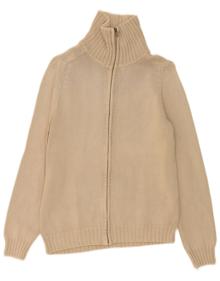 ZARA Herre cardigan sweater Medium Beige Bomuld