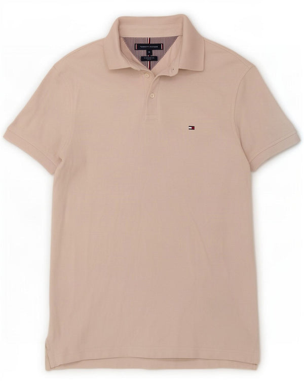 Tommy Hilfiger Herre Slim Fit Polo Shirt XS Hvid Bomuld