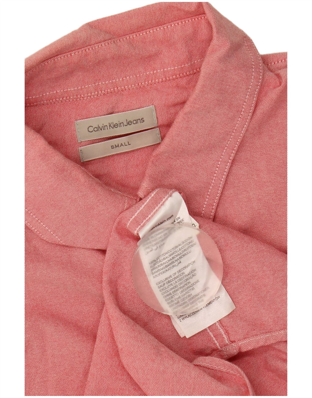Calvin Klein Jeans Herreskjorte Lille Pink Bomuld