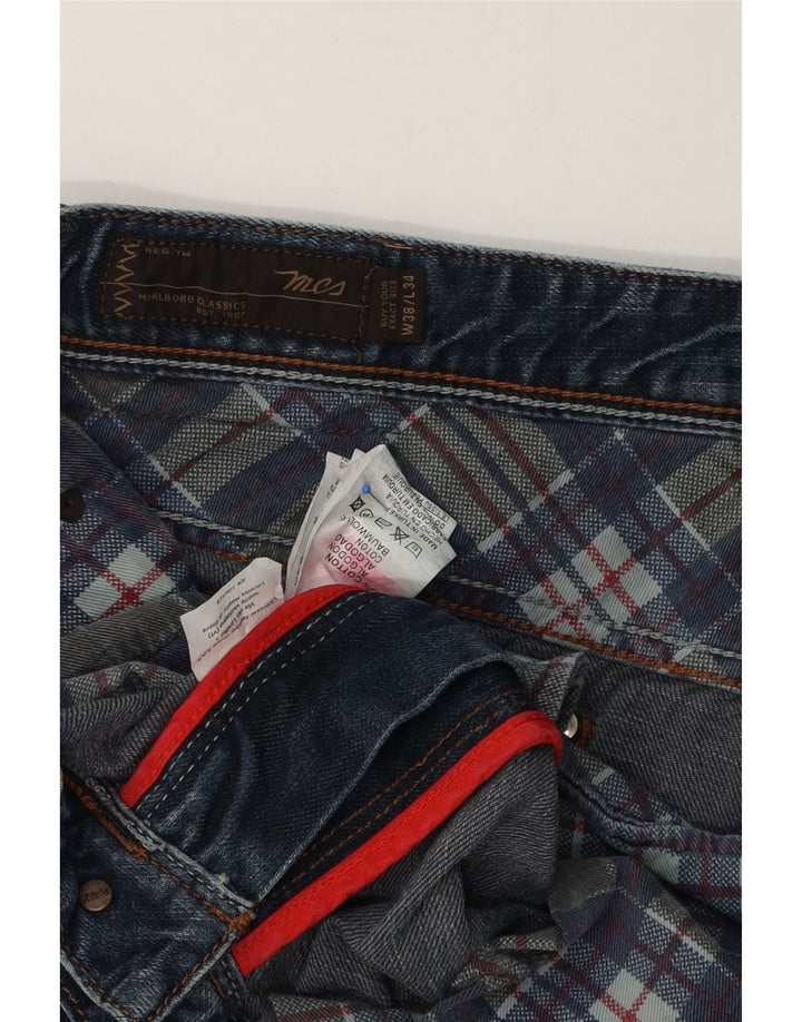 Marlboro Classics Straight Jeans til mænd W38 L29 Blå Bomuld
