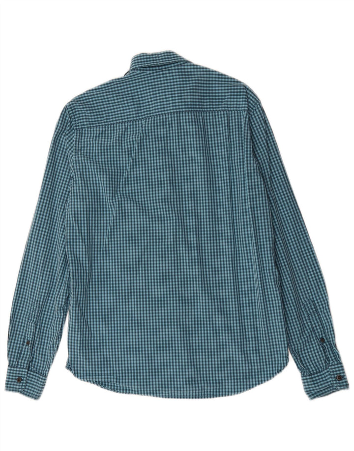 Timberland Herre Slim Fit skjorte Medium Blue Gingham Cotton