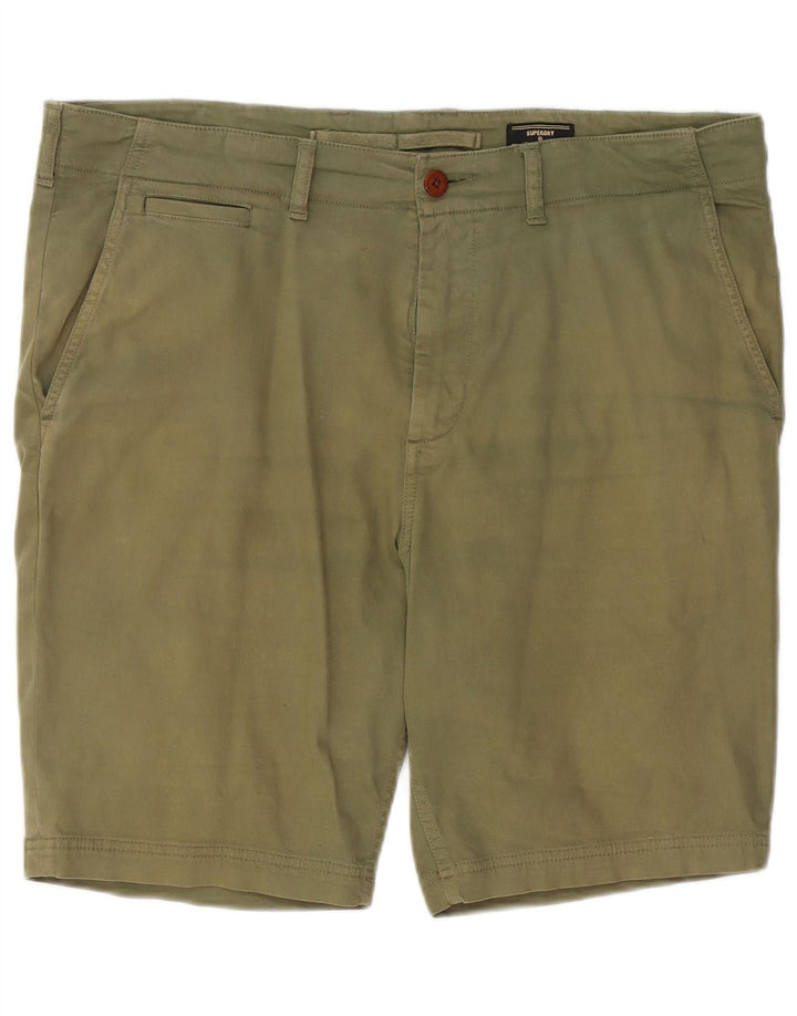 SUPERDRY Chino Shorts til mænd W36 Large Khaki Bomuld