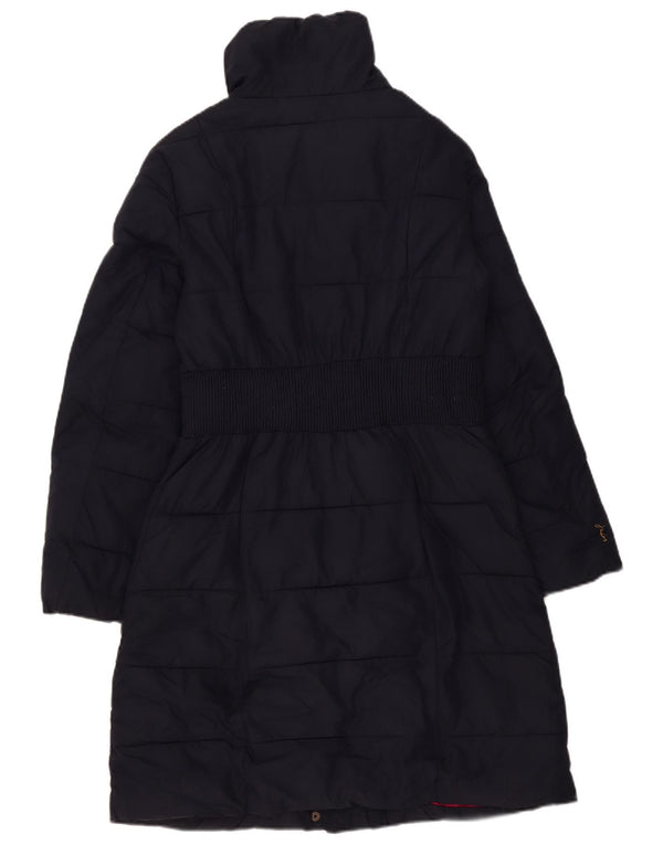 Joules Dame Polstret Frakke UK 12 Medium Navy Blue Polyester
