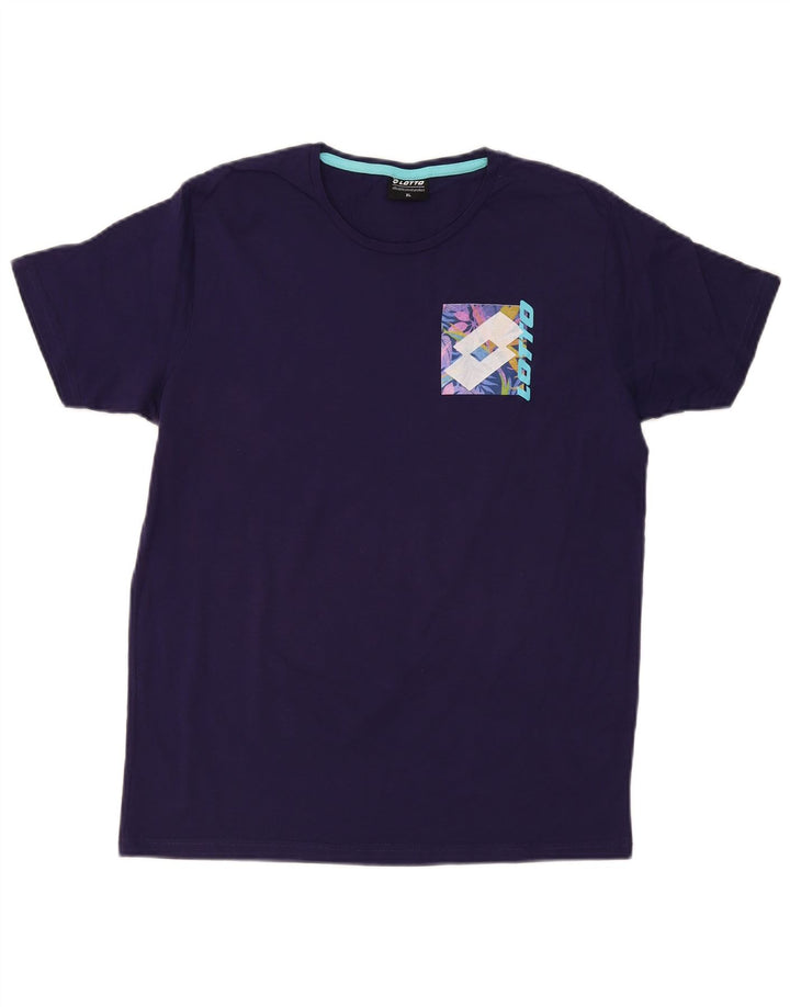 LOTTO Dame T-Shirt Top UK 18 XL Marineblå Bomuld