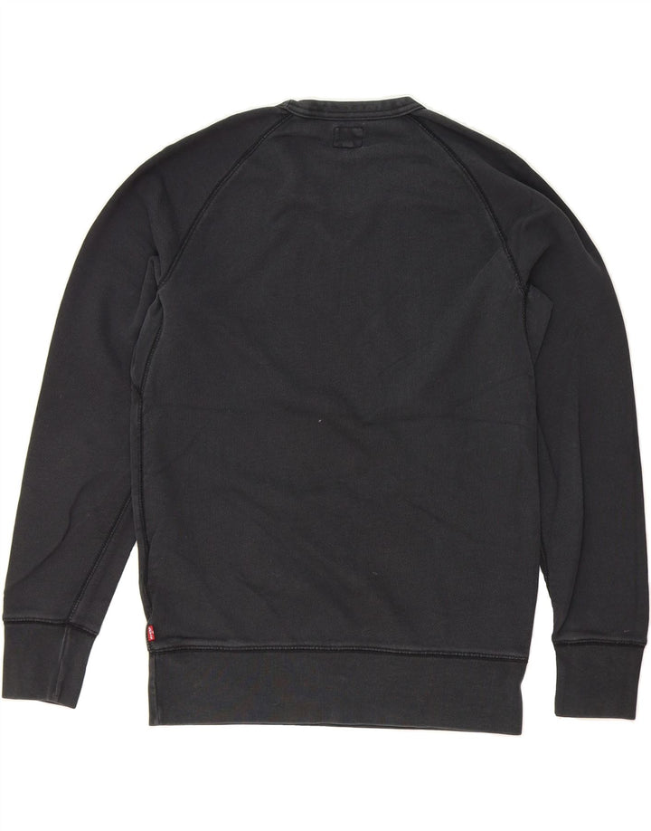 LEVI'S Mens Sweatshirt Jumper Small Black Cotton Vintage Levi's and Second-Hand Levi's from Messina Hembry 