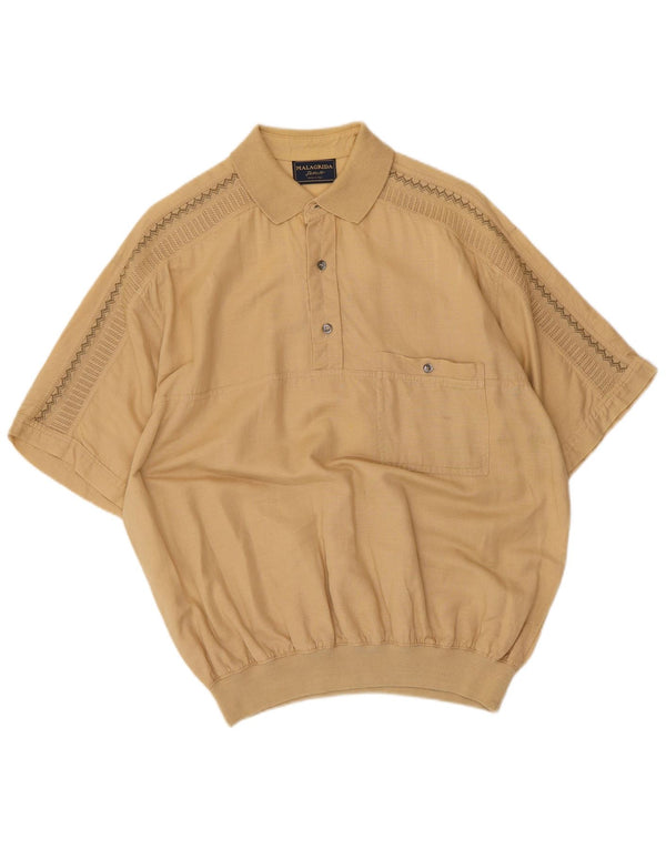 Malagrida Kortærmet Herre Pullover Shirt Medium Beige