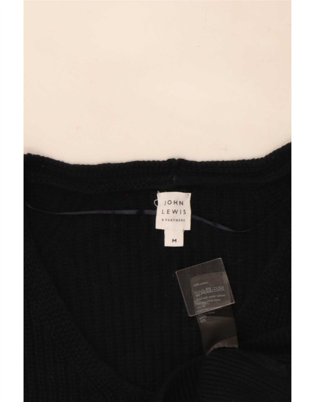 John Lewis Dame Oversized Vest Tank Top UK 14 Medium Navy Blue Bomuld