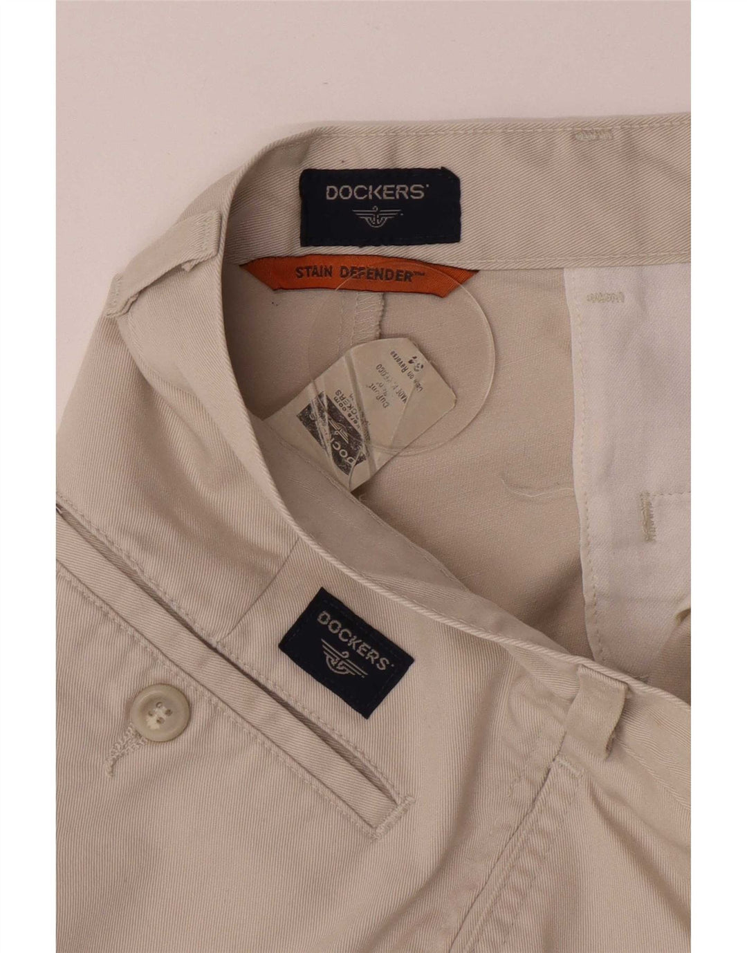 Dockers Herre Regular Fit Chino Shorts W34 Large Beige Bomuld