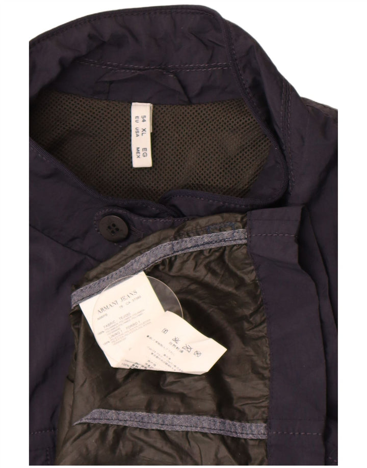 Armani Jeans Herre Utility Jacket UK 42 XL Navy Blue Polyamide
