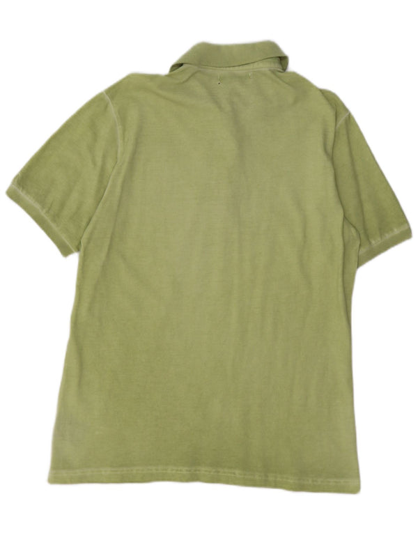 BEDSTE FIRMA Grafisk poloshirt til mænd mellemgrøn bomuld