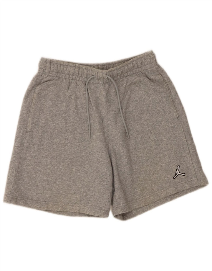 Jordan Sportsshorts til mænd, små grå flækkede bomuld