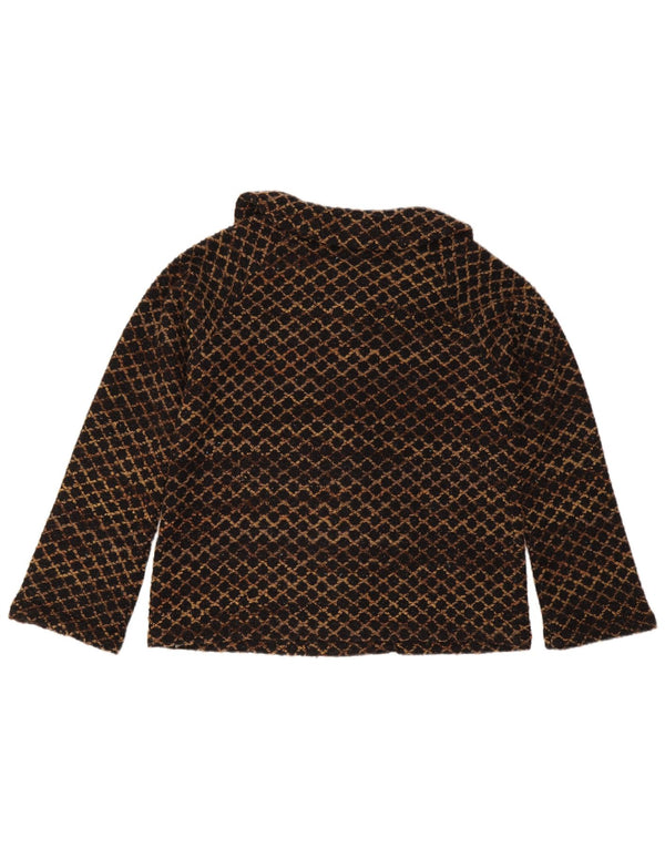 Casamia Dame Overfrakke UK 14 Medium Brun Geometrisk Akryl