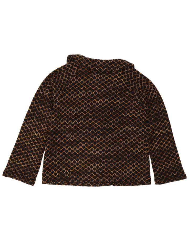 Casamia Dame Overfrakke UK 14 Medium Brun Geometrisk Akryl