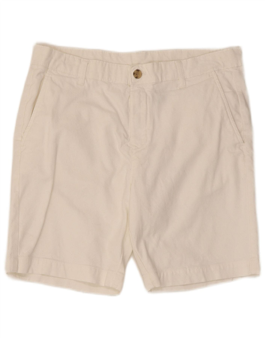 Zara Herre Chino Shorts EU 42 Large W32 Hvid Bomuld