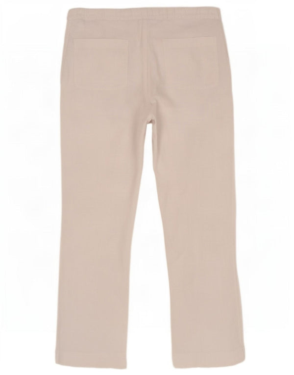 Boden Dame Lige Chino Bukser UK 12 Medium W34 L30 Hvid Linned