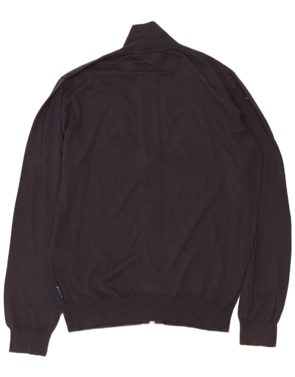 ARMANI JEANS Herre cardigan sweater Medium marineblå bomuld