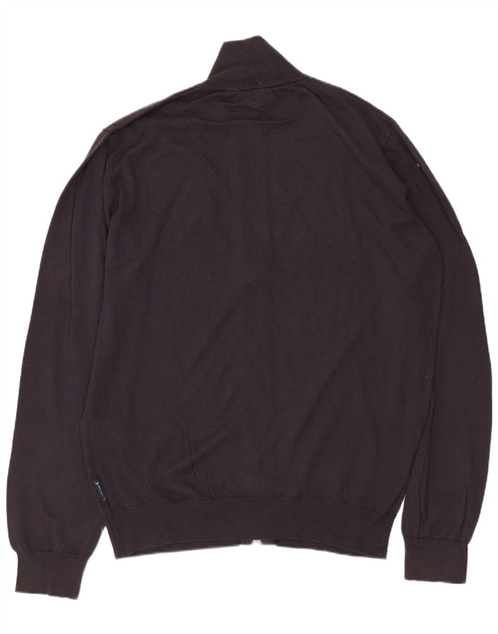 ARMANI JEANS Herre cardigan sweater Medium marineblå bomuld