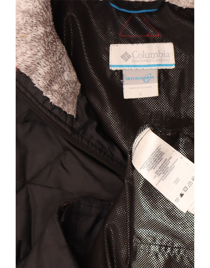 Columbia Womens Interchange Liner Windbreaker Jacket UK 10 Small Black