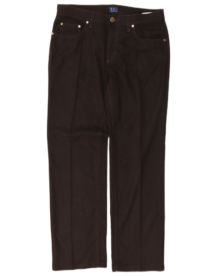 Trussardi lige fritidsbukser til kvinder W28 L29 brun polyester
