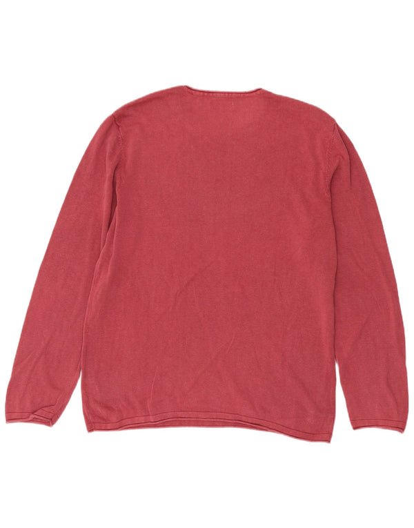 Jack & Jones herre sweater med rund hals 2XL pink bomuld