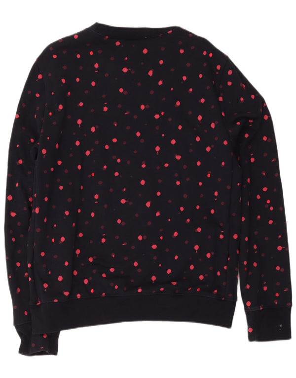 Paul Smith Dame Sweatshirt Jumper UK 20 2XL Marineblå plettet bomuld