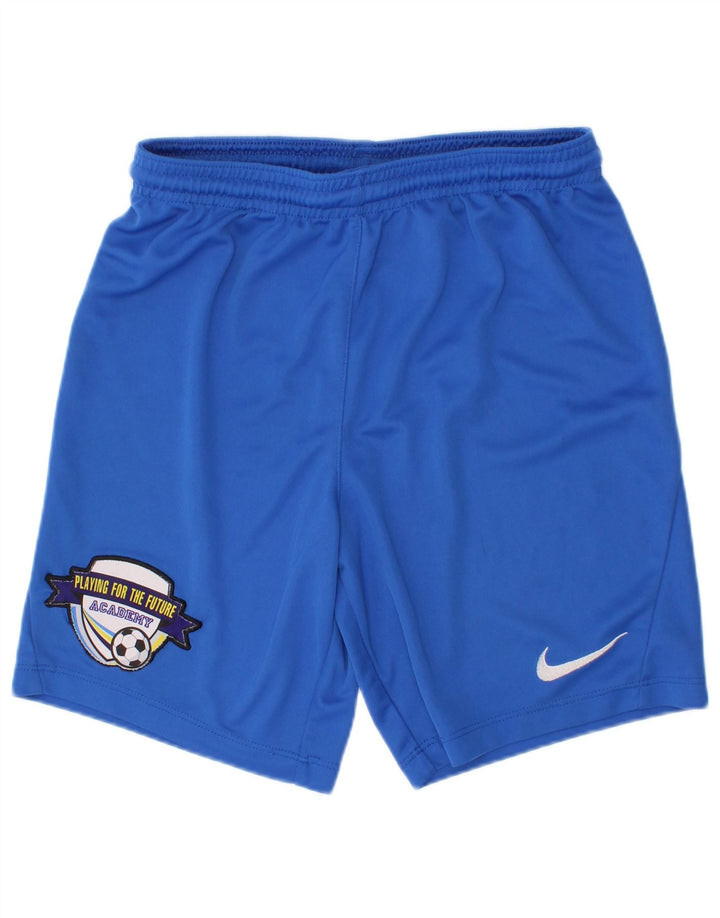 Nike drenge Dri Fit grafiske sportsshorts 10-11 år mellemblå polyester