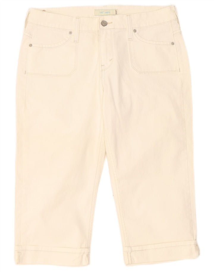 Levi's Dame Denim Bermuda Shorts US 8 Medium W32 Hvid Bomuld