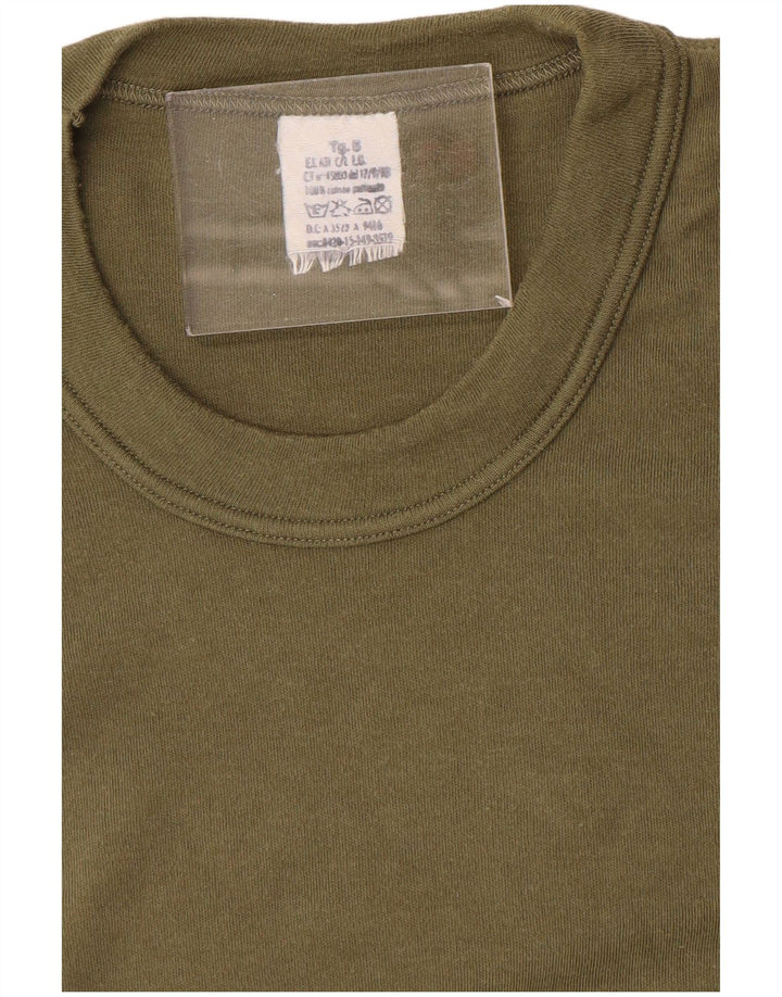 Vintage T-shirt til mænd, medium Khaki Bomuld