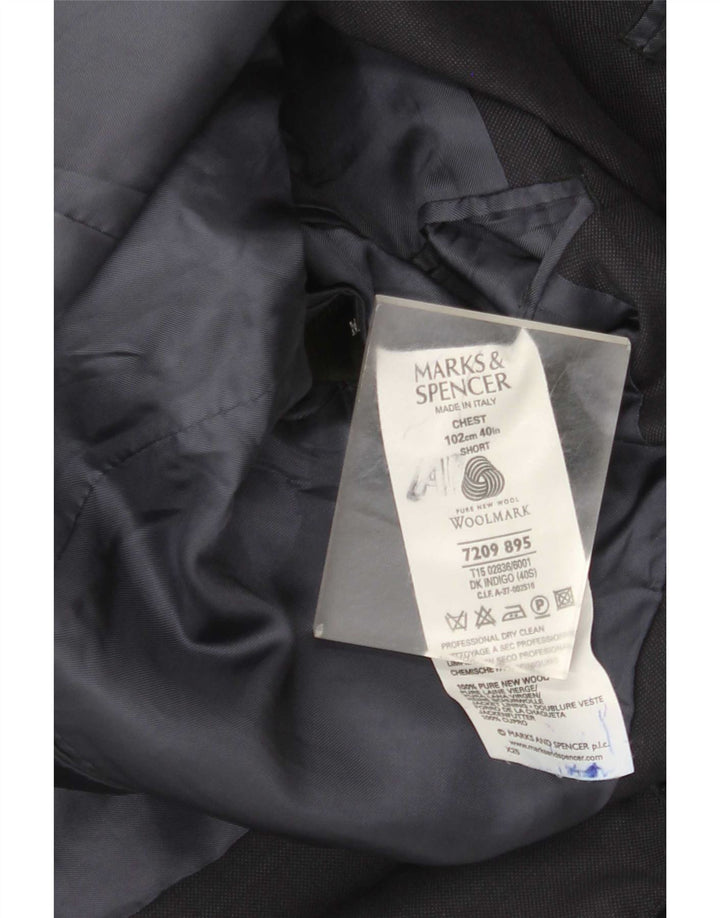 Marks & Spencer Herre 2 Button Blazer Jacket UK 40 Medium Navy Blue