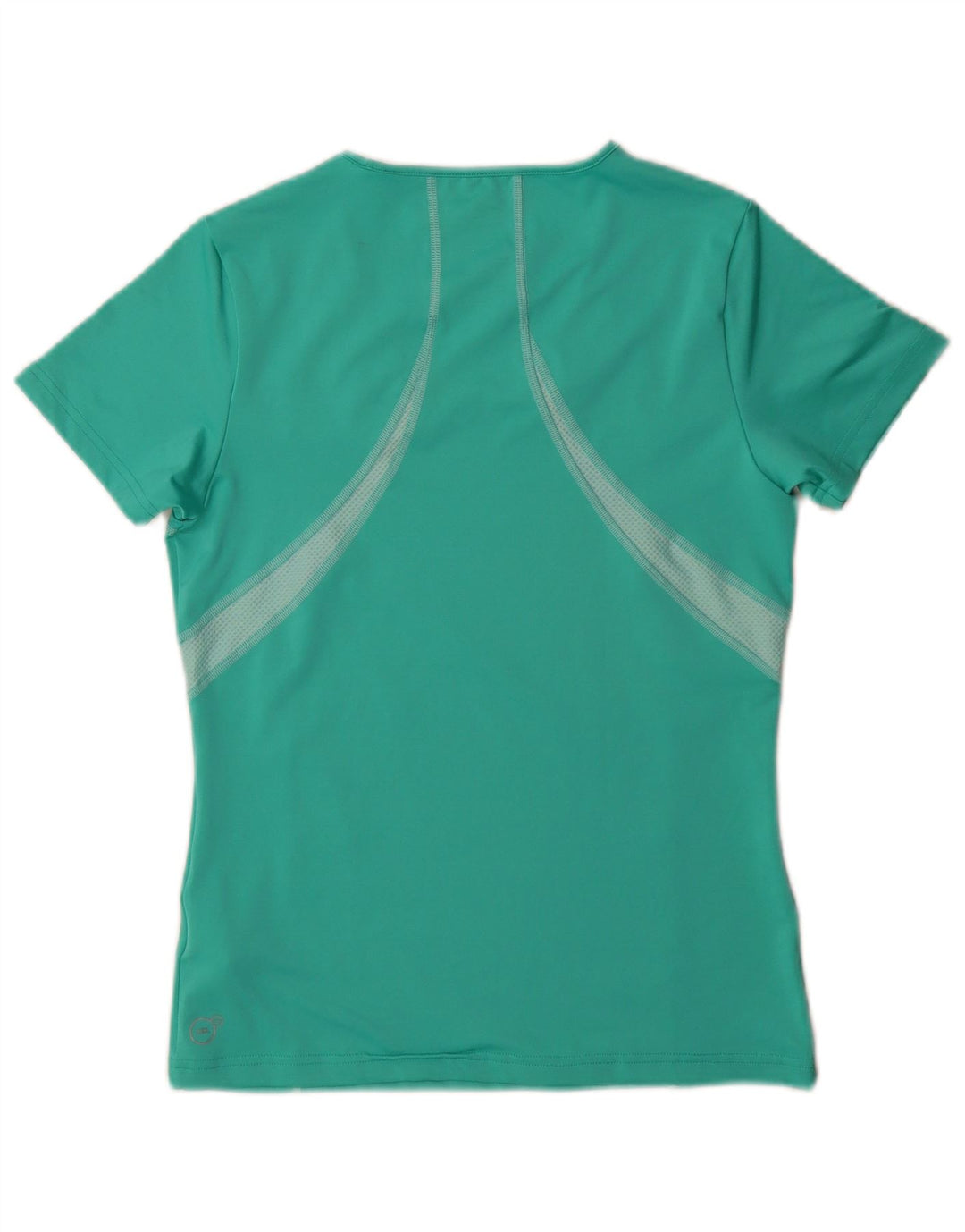Puma T-Shirt Top UK 12 Medium Grøn Colourblock Polyester