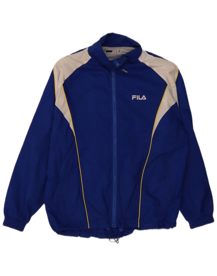 Fila Regnjakke til mænd UK 38 Medium Blue Colourblock Polyester