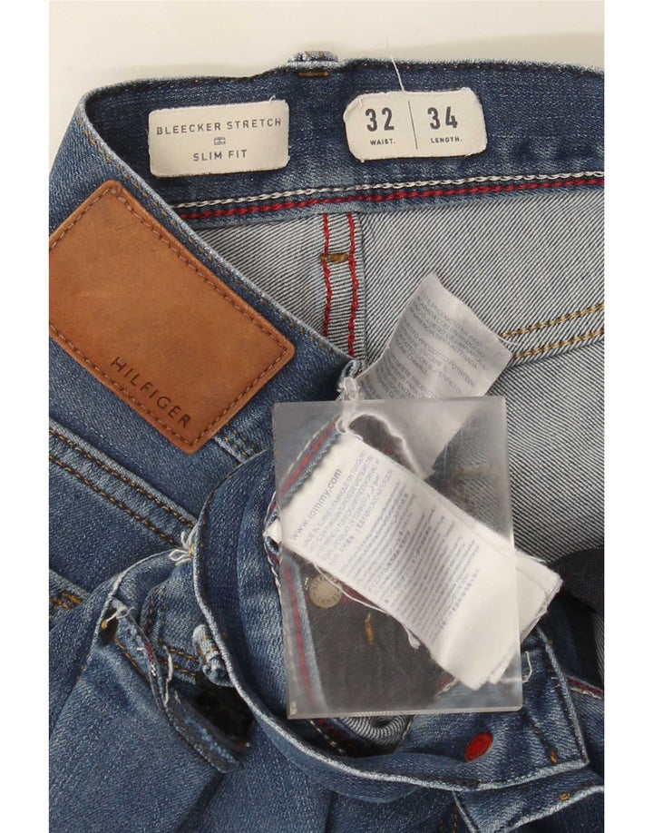 Tommy Hilfiger Herre Bleecker Slim Jeans W32 L34 Blå Bomuld