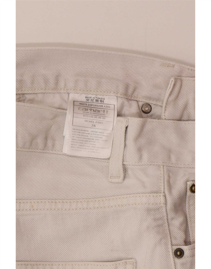 Carhartt Herre Slim Jeans W28 L28 Hvid Bomuld