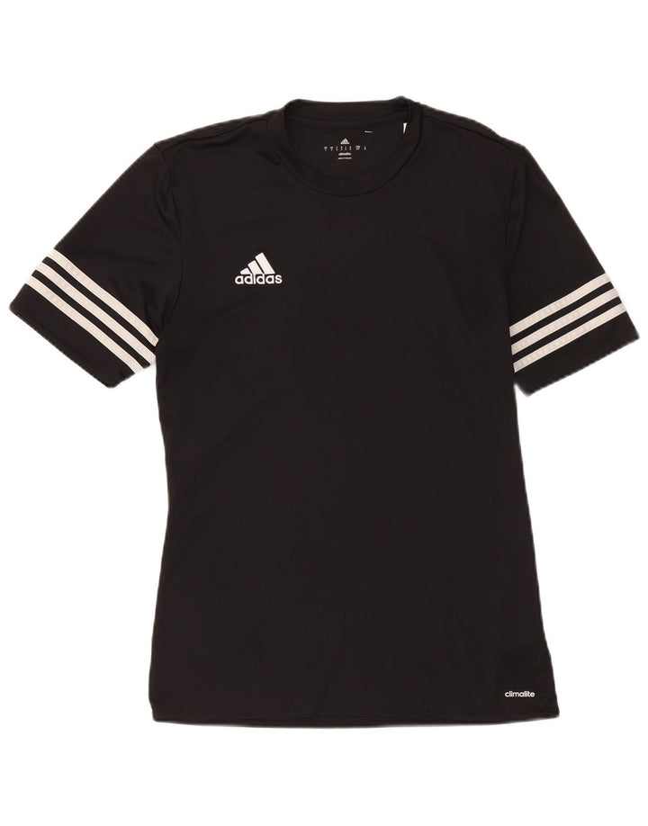 Adidas Herre Climalite T-Shirt Top Lille Sort Polyester