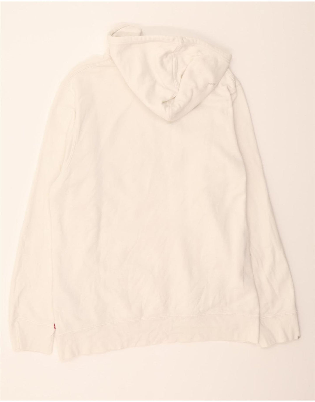 LEVI'S Mens Graphic Hoodie Jumper XL White Cotton Vintage Levi's and Second-Hand Levi's from Messina Hembry 