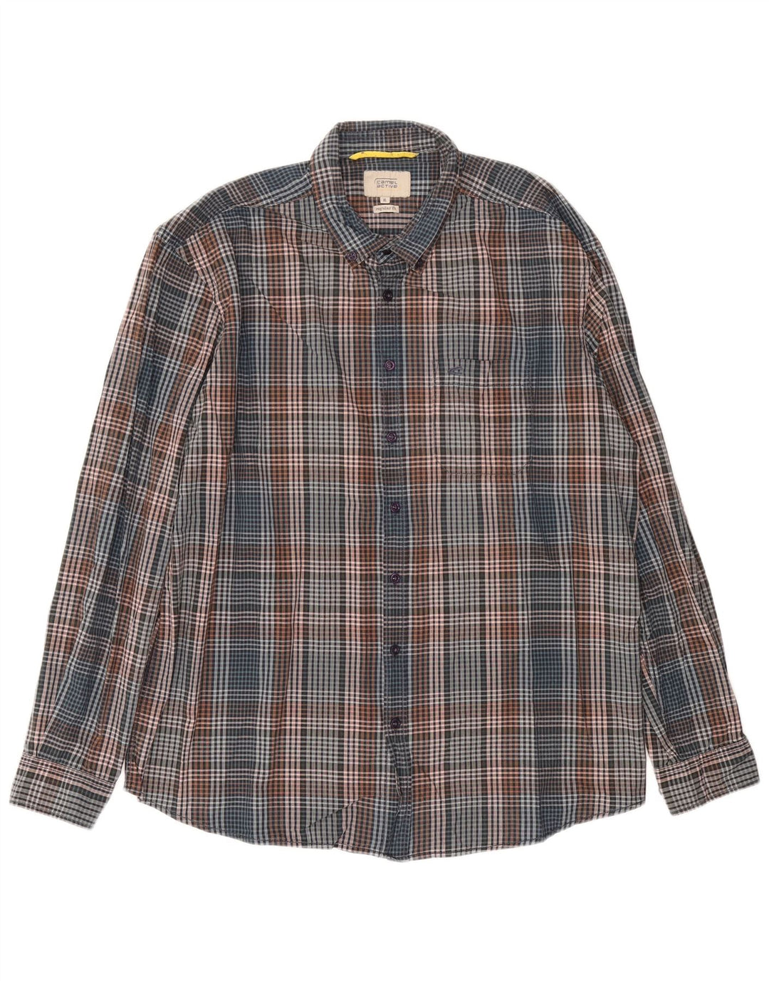 CAMEL ACTIVE Mens Regular Fit Shirt XL Multicoloured Check Cotton