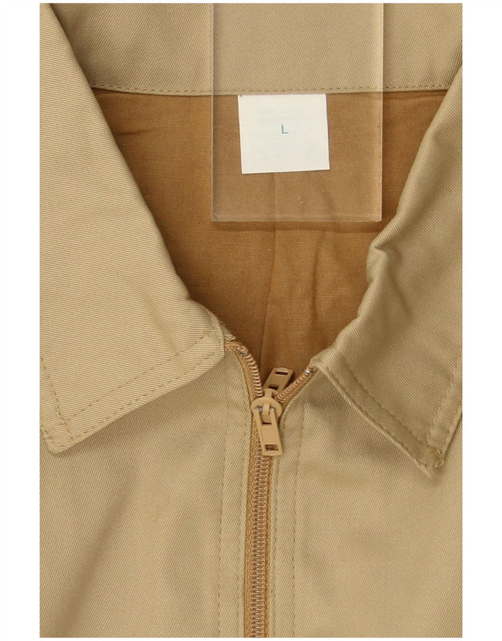 Vintage Bomberjakke til mænd UK 40 Large Beige Polyester