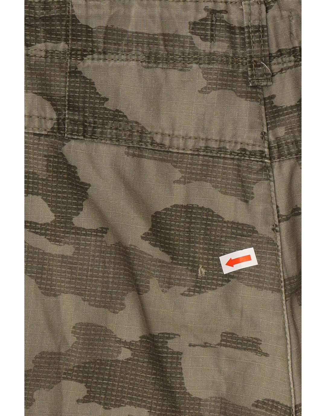 BENETTON Cargo Shorts til drenge 13-14 år 3XL W30 Khaki Camouflage Bomuld