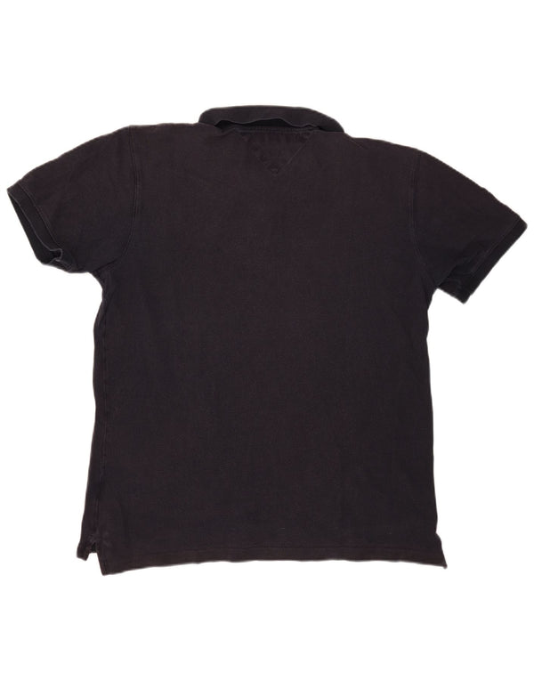 Tommy Hilfiger Herre Slim Fit Polo Shirt XL Navy Blue Bomuld
