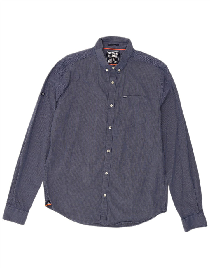 Superdry herreskjorte stor marineblå Gingham