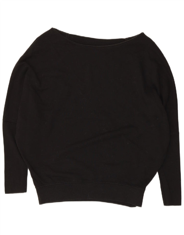 ALL SAINTS Dame Oversized Sweatshirt Jumper UK 14 Medium Sort Bomuld