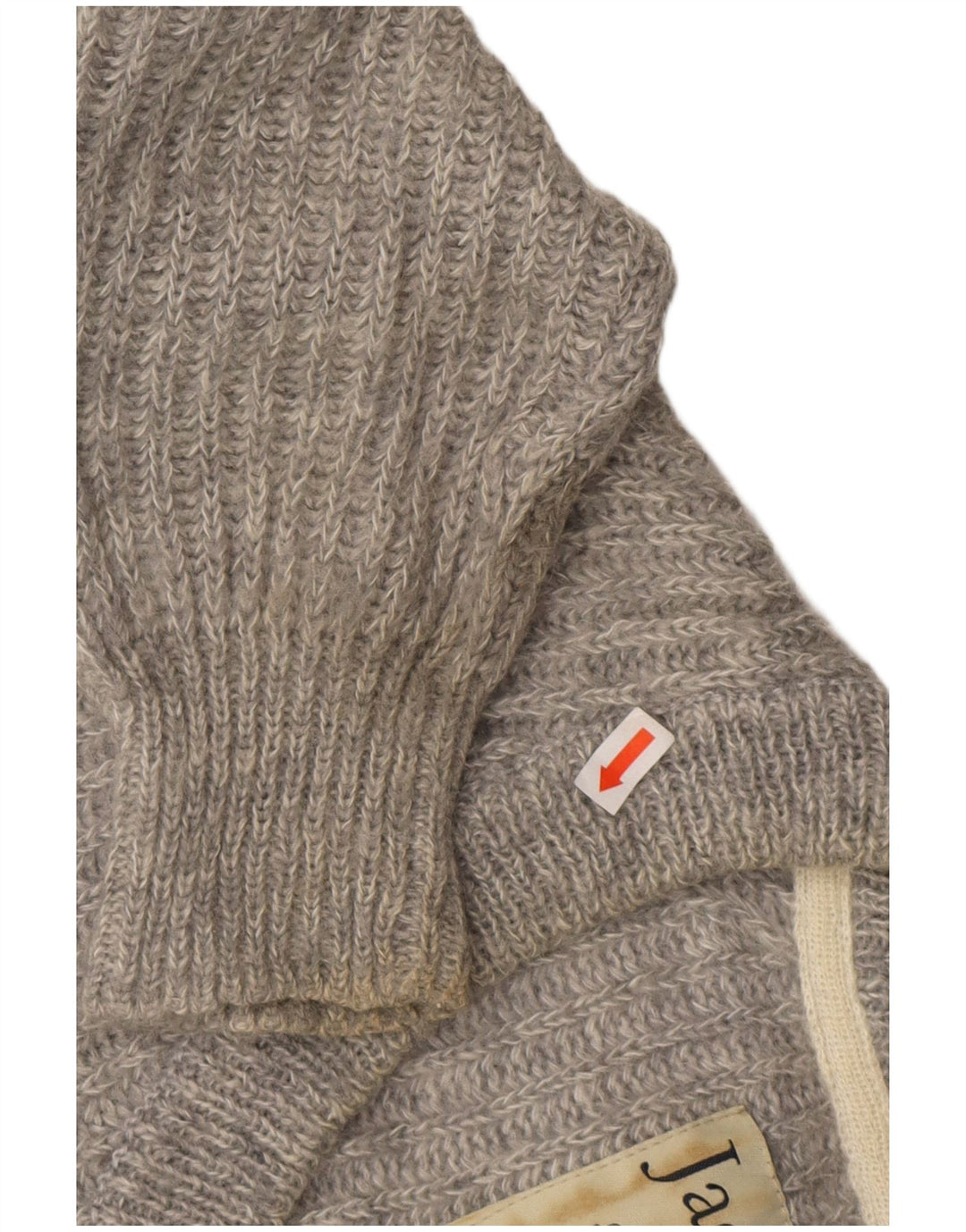 Jack Wills Dame V-hals sweater UK 8 Lille grå polyester