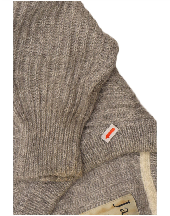 Jack Wills Dame V-hals sweater UK 8 Lille grå polyester