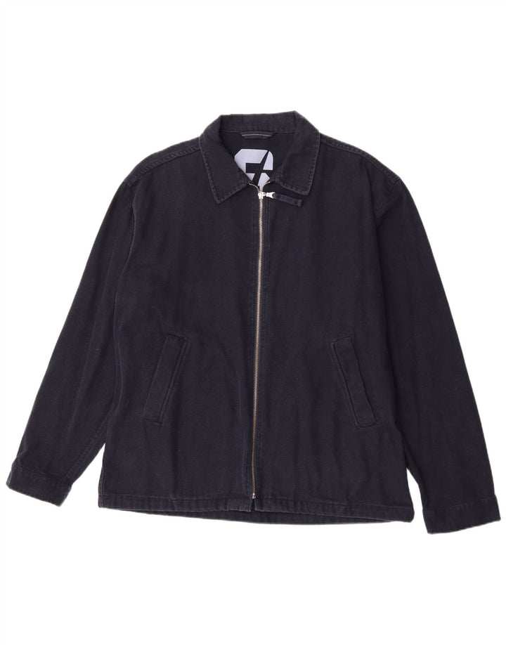 Sasch Herre Bomber Jacket UK 42 XL Navy Blue Bomuld