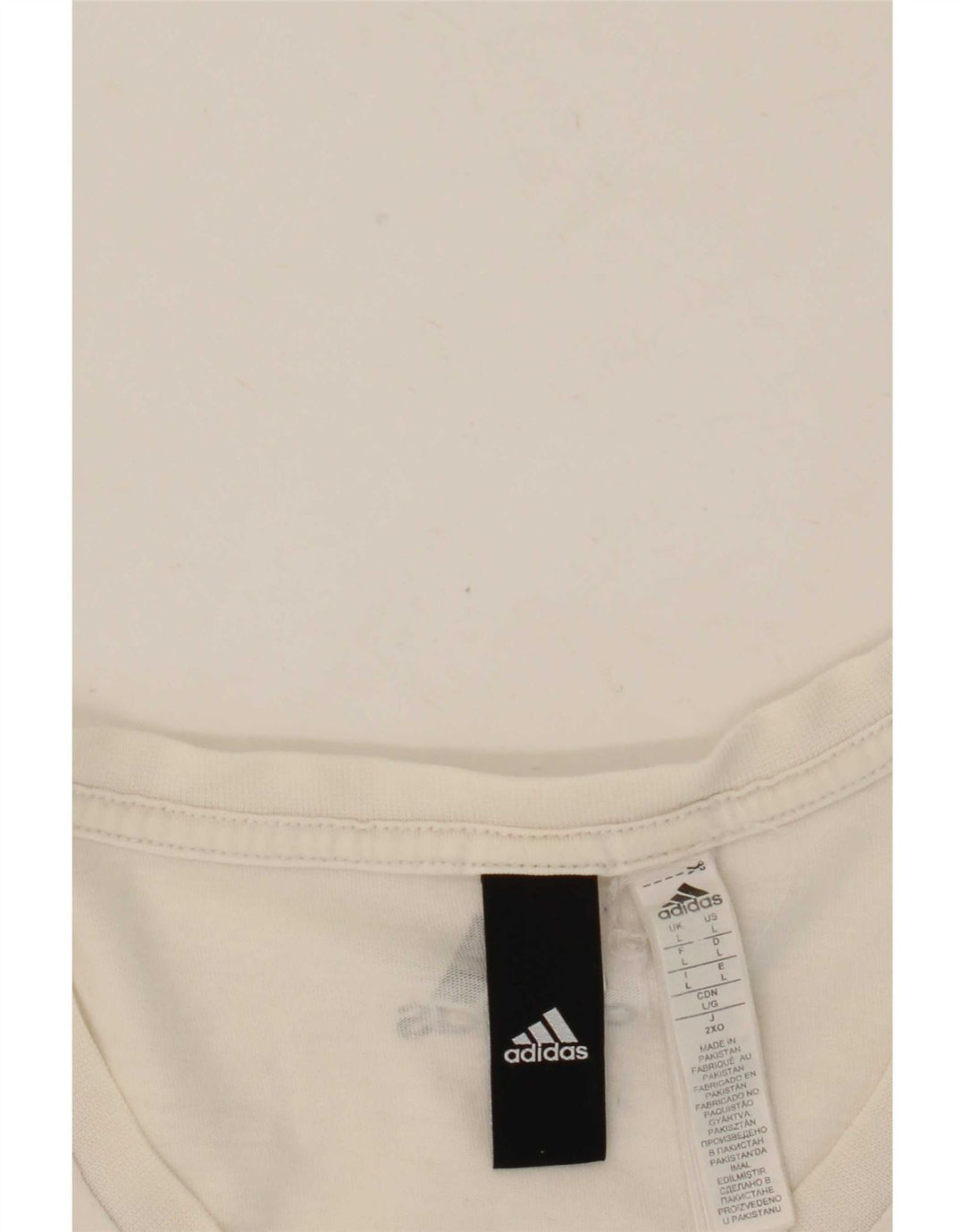 Adidas Grafisk T-shirt top til mænd, stor hvid bomuld